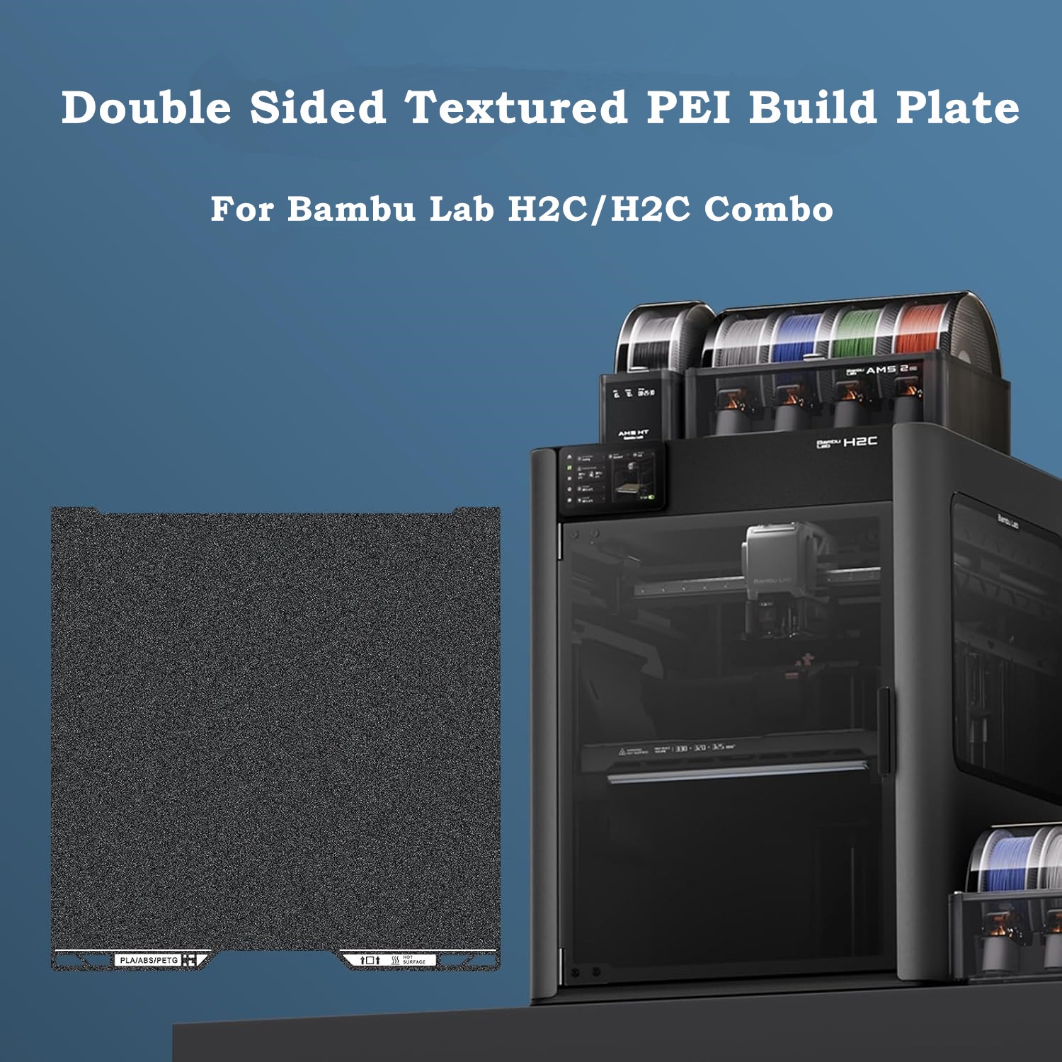 H2C Build Plate Black PEI with - огляд і ціна 3D Printing Qr Code