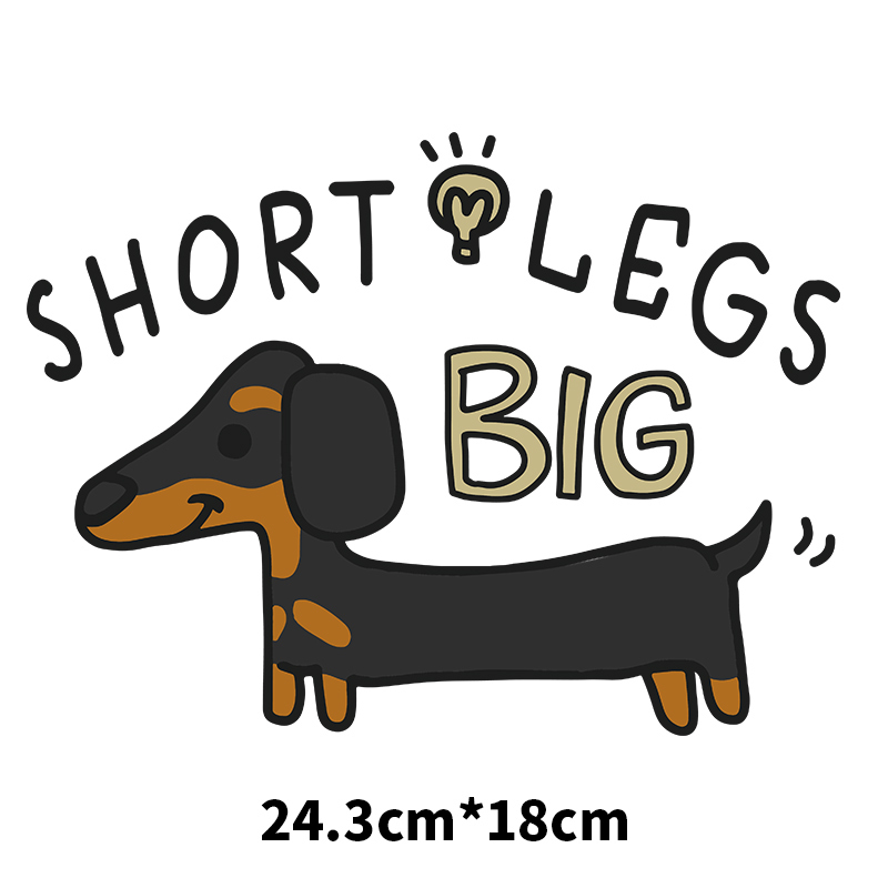 24.3cmX18cm Cartoon Dachshund  - огляд і ціна 3D Printing Vinyl