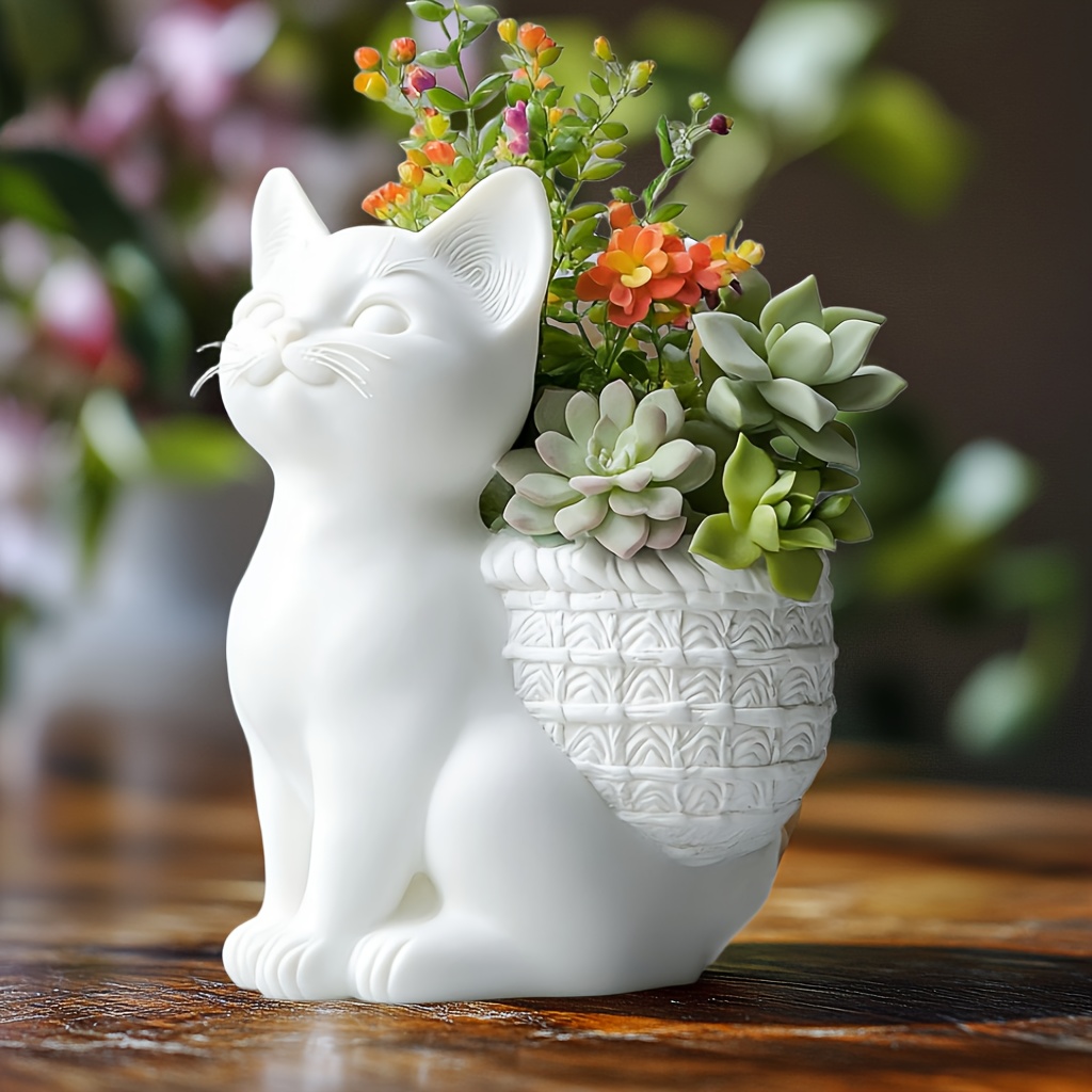DIY 3D Squatting cat succulent - огляд і ціна 3D Printing Vase