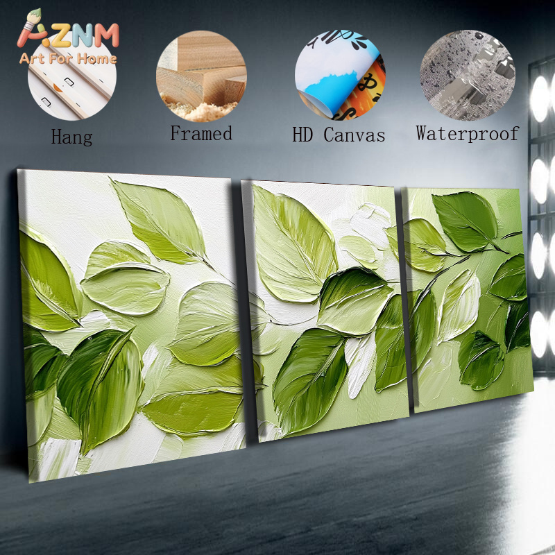 AZNM 3D Textured Green Leaf Im - огляд і ціна 3D Printing Wall