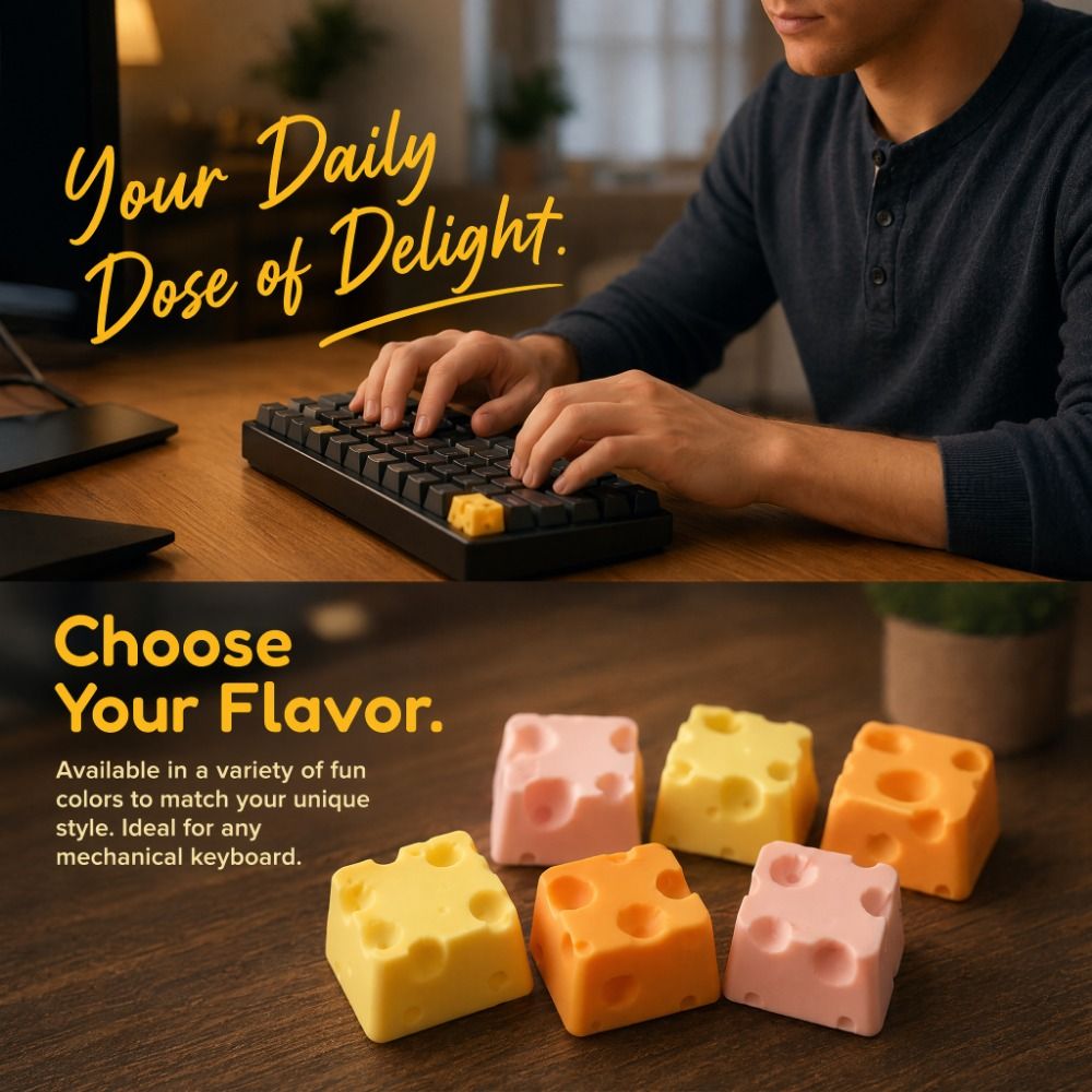 4pcs 3D Printing Chesse Cake K - огляд і ціна 3D Printing Keycaps