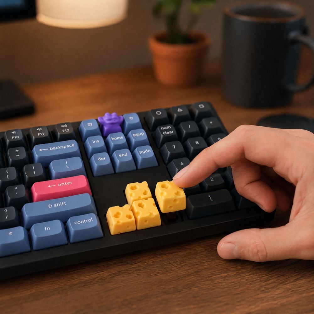 4pcs 3D Printing Chesse Cake K - огляд і ціна 3D Printing Keycaps